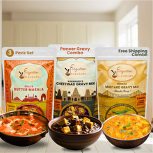 Load image into Gallery viewer, Paneer Gravy Mix | 3 Pack Combo| No Cutting No Chopping | Healthy & Easy Cooking