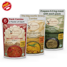 Load image into Gallery viewer, 6 Pack Combo| Regional Gravy Mix | No Cutting No Chopping | Easy Healthy Cooking