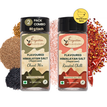 Load image into Gallery viewer, Himalayan Flavoured Salts (Pahadi Namak) Seasoning | Roasted Chilli, Chaat Mix | 2 Flavours Combo
