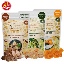 Load image into Gallery viewer, Healthy Snack Combo | Vacuum Dried Amla, Mango and Ginger Candy | Indian Berries