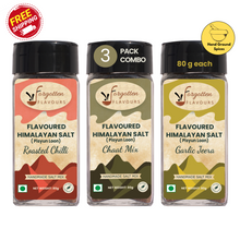 Load image into Gallery viewer, 3 Pack Combo| Himalayan Flavoured Salts (Pahadi) Seasoning | Hand Ground Rock Salts