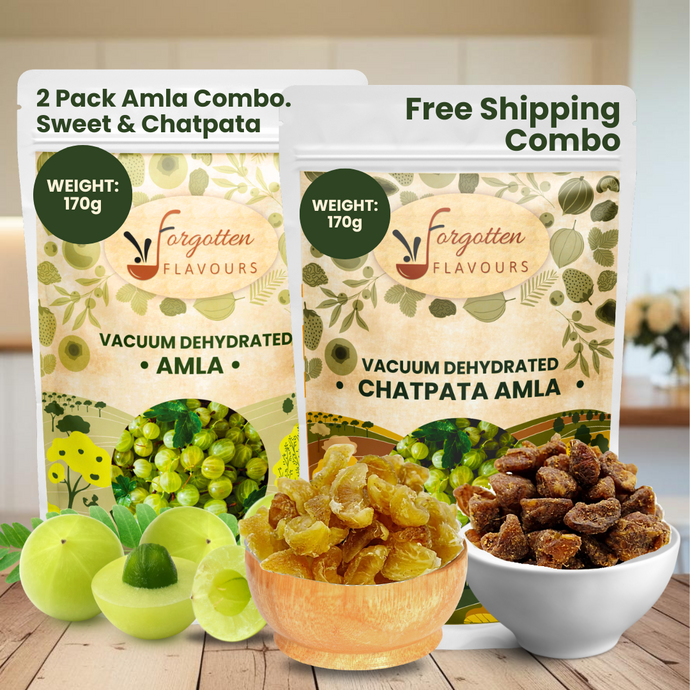 2 Pack Combo | Sweet & Chatpata Amla  (170g each) | High Vit. C | Healthy Indian Berries Snacks