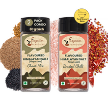 Load image into Gallery viewer, Himalayan Flavoured Salts (Pahadi Namak) Seasoning | Roasted Chilli  &amp; Chaat Mix Combo
